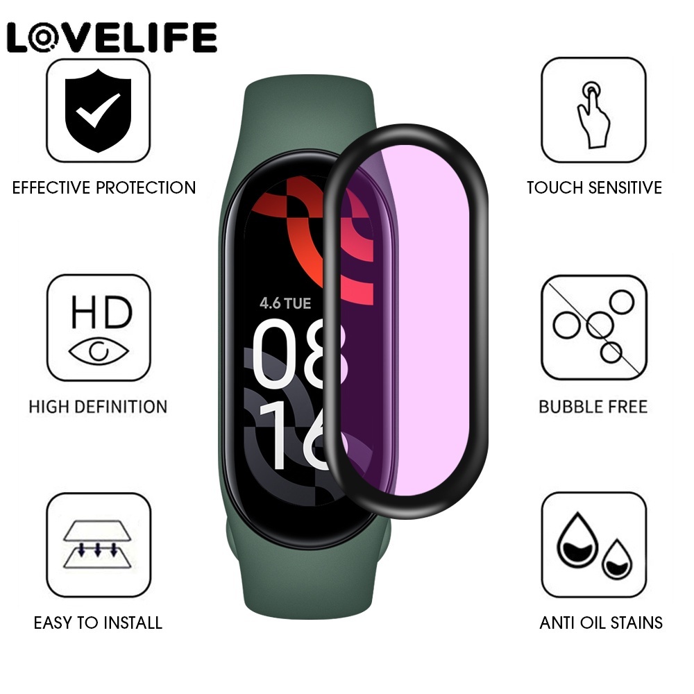 1pc Pelindung Layar Anti Blue Ray Untuk Xiaomi Mi Band 7 / 7NFC