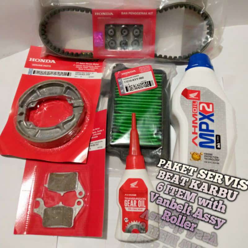 PAKET SERVIS OLI MPX2 FILTER SARINGAN UDARA MOTOR MATIC BEAT KARBU OLD
