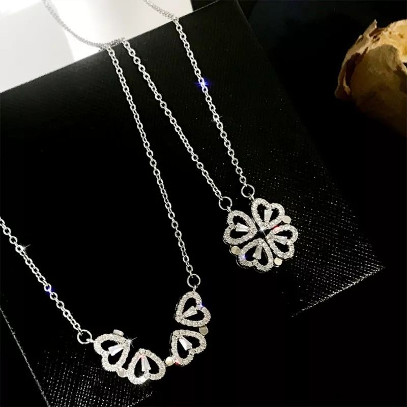 Kalung Titanium Steel/ kalung stainless steel/  anti karat impor/ kalung wanita/ kalung 2 in 1