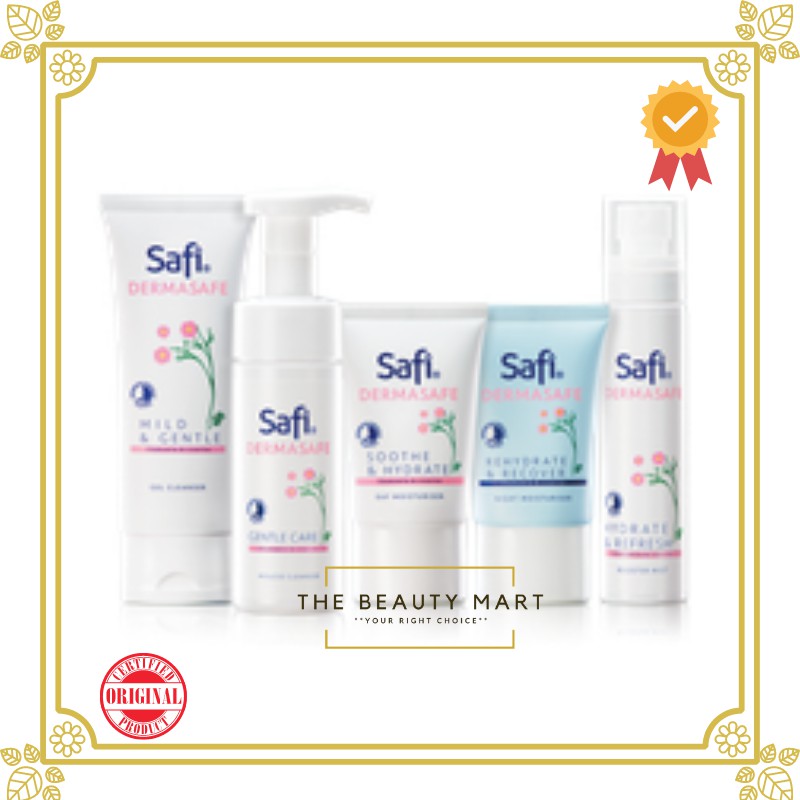 SAFI Dermasafe Series (Gel Cleanser/ Mousse Cleanser/ Night &amp; Day Moisturiser/ Booster Mist)