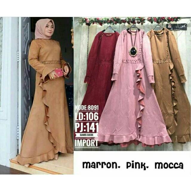 Dress suede ori import by tulip