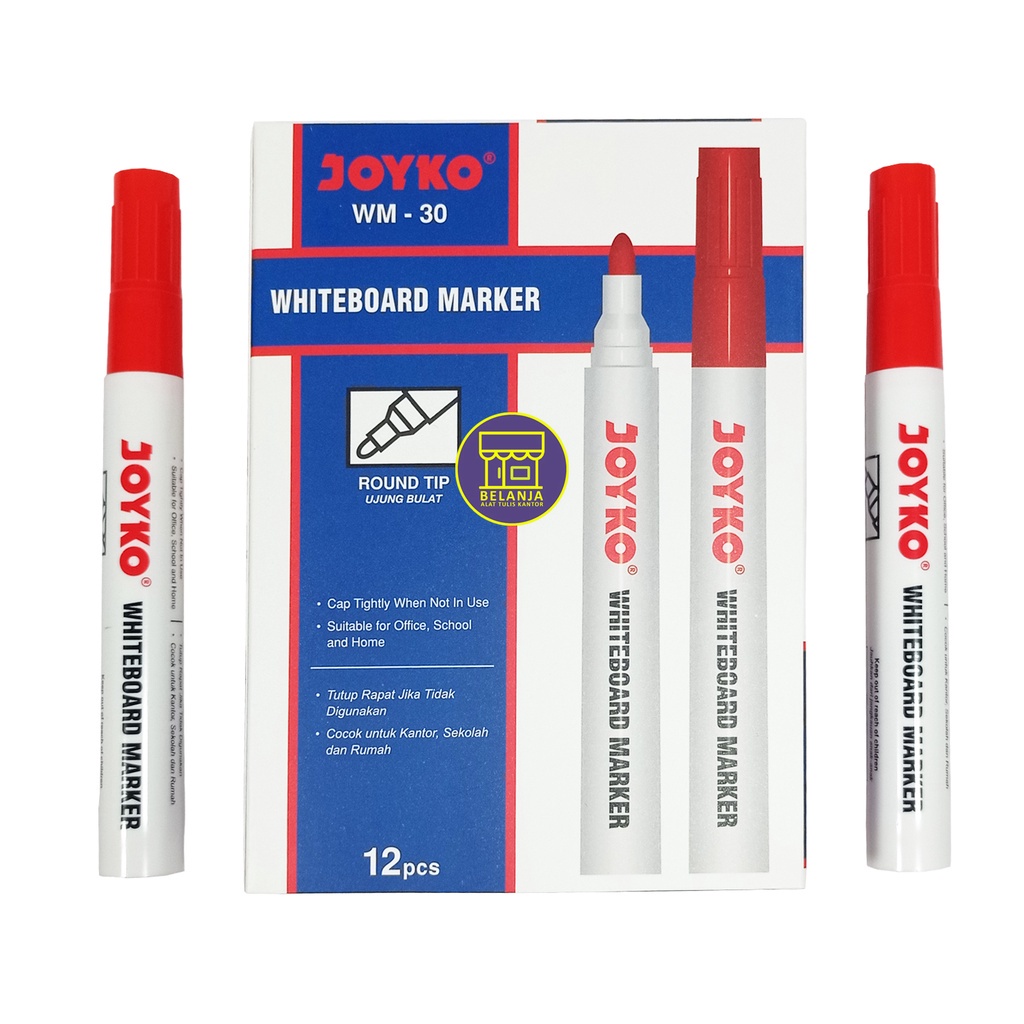 

JOYKO WHITEBOARD MARKER MERAH WM-30 / HARGA SATUAN