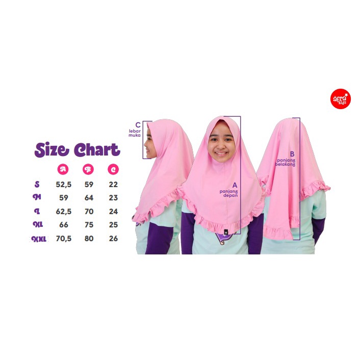 JILBAB AFRAKIDS RUFFLE JR001 JR002 JR003 JR004 JR005 JR006 JR007 JR008 JR009 SIZE S, M, L, XL &amp; XXL