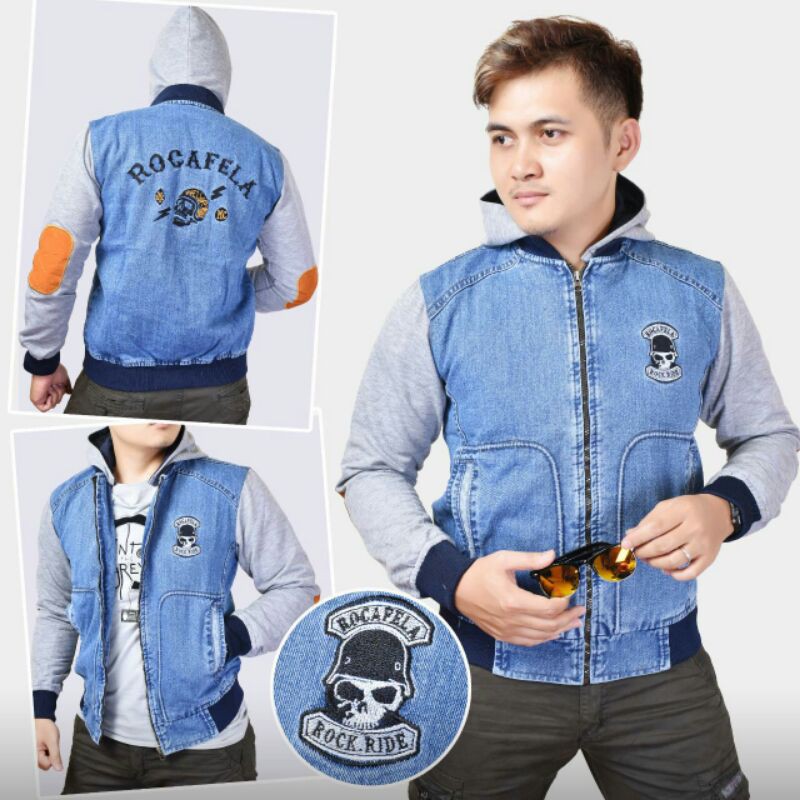 jaket jens pria songkok,/jaket jeans disto Bandung/jaket kekinian
