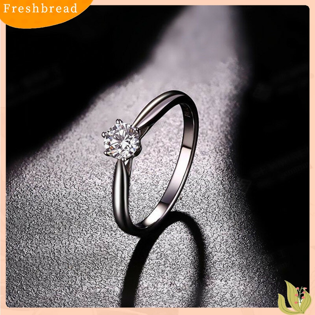 [TERLARIS]Ring Six-Claw Elegant Alloy Cubic Zirconia Ring for Party