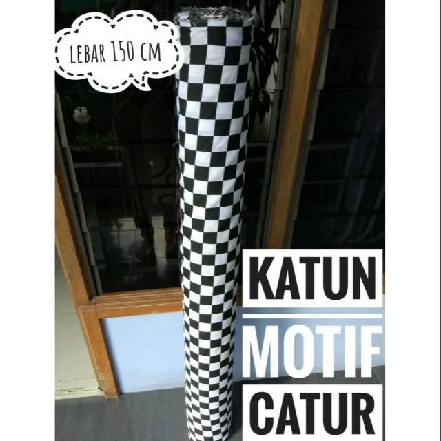 Kain kotak catur / kain kotak bali / bahan meteran