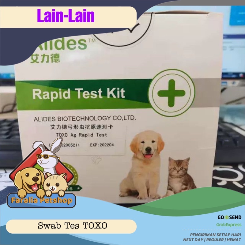 Alides Alat Test Swab Virus Toxo FPV CCV CPV CDV Tes Kit Panleu Parvo Canin Distamper Kucing Anjing 