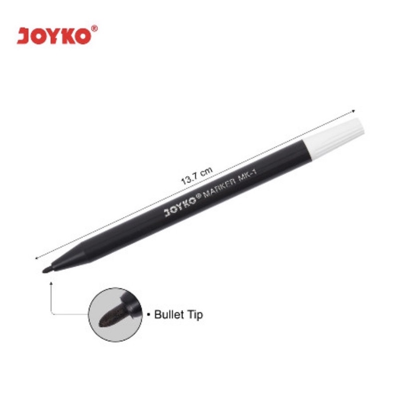 ( Ecer 1 Pc ) JOYKO / SNOWMAN MARKER - SPIDOL KECIL BLACK BLUE RED - SMALL PERMANENT MARKER HITAM / BIRU / MERAH