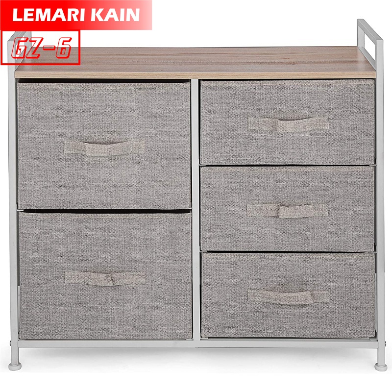 Lemari Susun Kain Linen Rak Penyimpanan Laci - Worldhome (GZ-6)