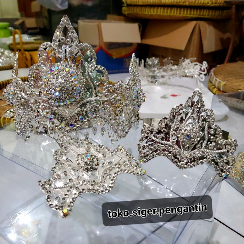 Siger Gunung Viral Citra Kirana Ciki Janet Aksesoris Set Mahkota Pengantin Sunda Jawa Silver Gold Mu