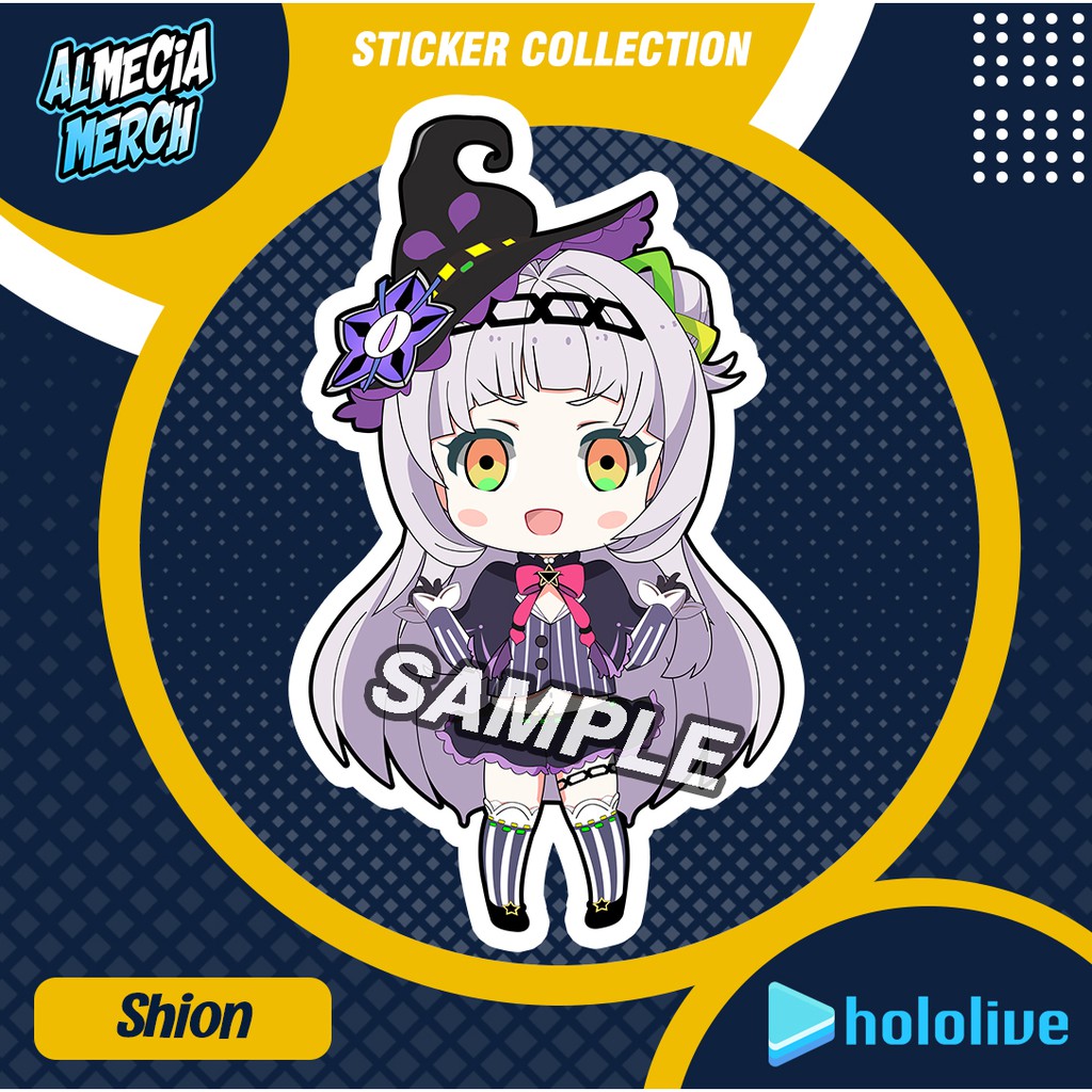 

Sticker Hololive JP Murasaki Shion / Stiker Vtuber Shion