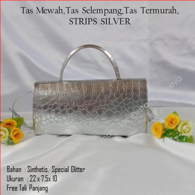 Tas Mewah,Tas Selempang,Tas Termurah,STRIPS SILVER