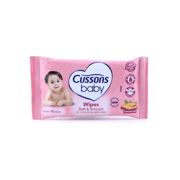 CUSSONS BABY WIPES ALMOND SOFT &amp; SMOOTH ISI 10 / BABY WIPES