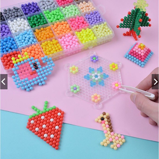 3000 Pcs DIY Magic Spray Aqua Beads / Mainan Anak Aquabeads Aquabead