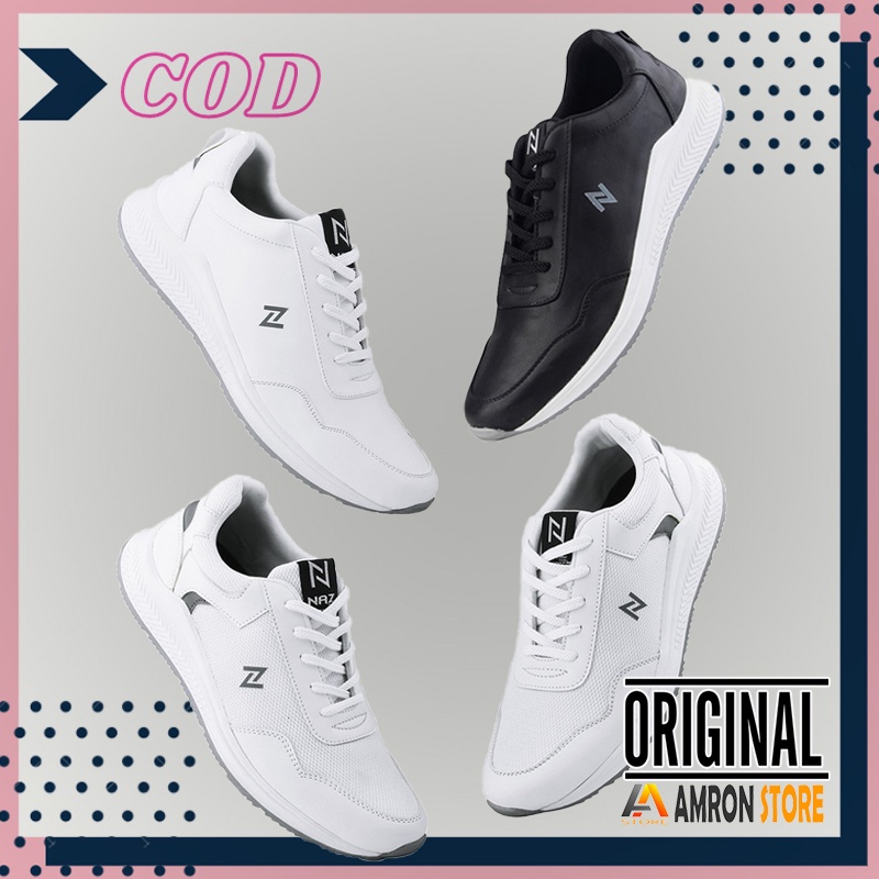 Sepatu Sneakers Sport Putih Pria Cowok Casual DICKSON NAZ Amron Store