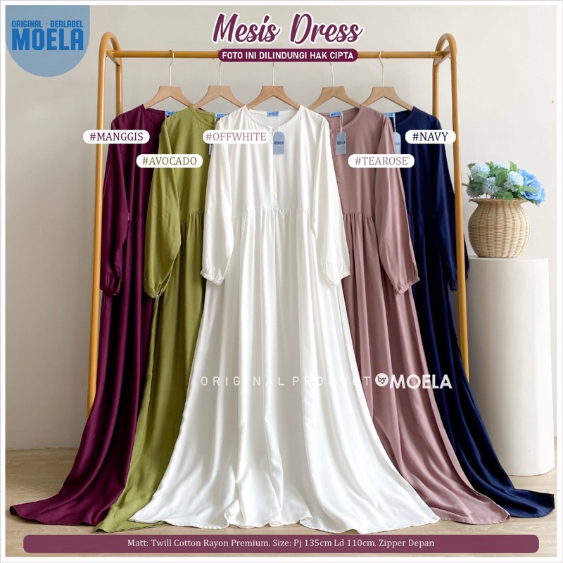 MESIS DRESS BY MOELA/GAMIS DRESS MUSLIM KEKINIAN/DRESS 2SUSUN