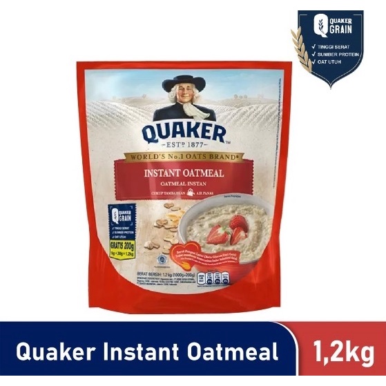 Quaker Instant Oatmeal 1200 Gr Pouch 1200Gr