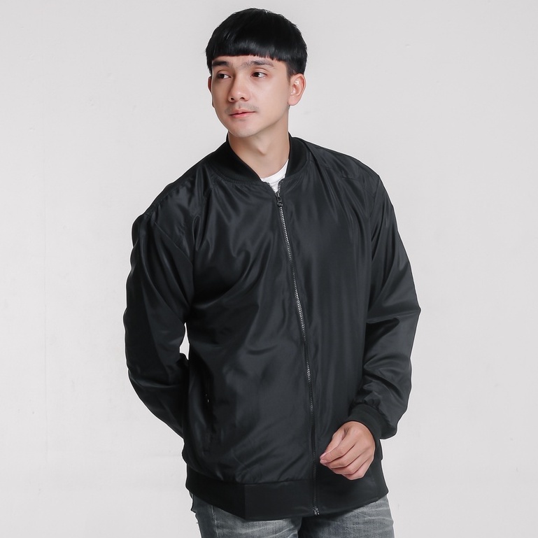 Jaket Bomber Polos Eksekutif - Jaket Pria Keren Viral