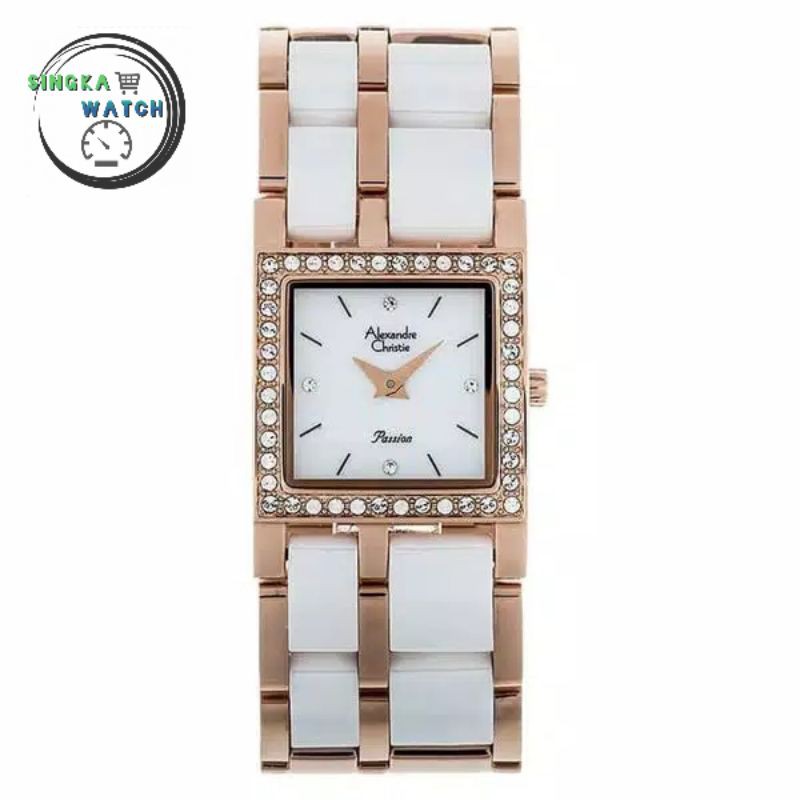 JAM TANGAN CEWEK ALEXANDRECHRISTIE AC ORIGINAL SERI 2314LH PUTIH
