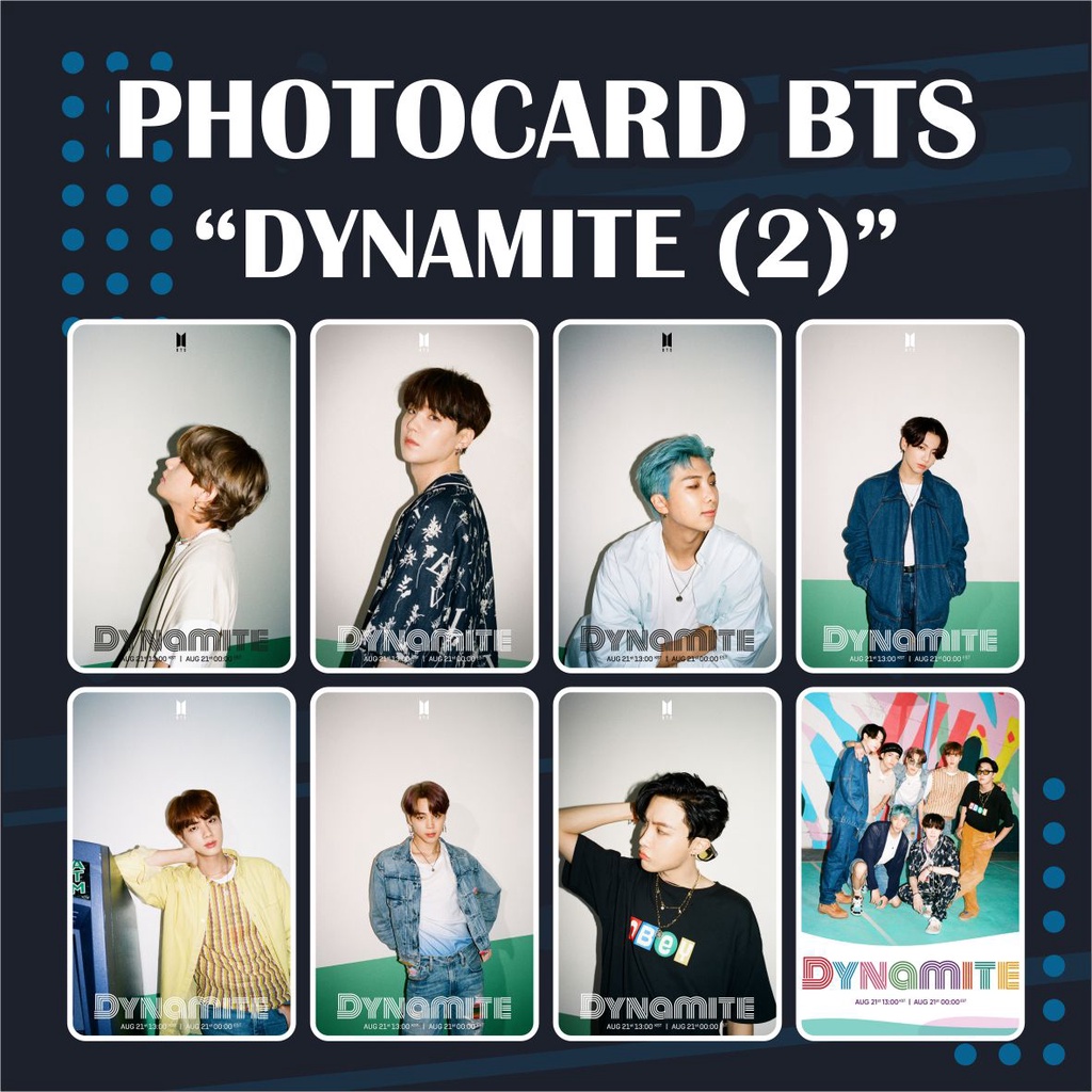 (READY STOCK) PHOTOCARD BTS DYNAMITE (2) - SOUVENIR KPOP MURAH UNOFFICIAL