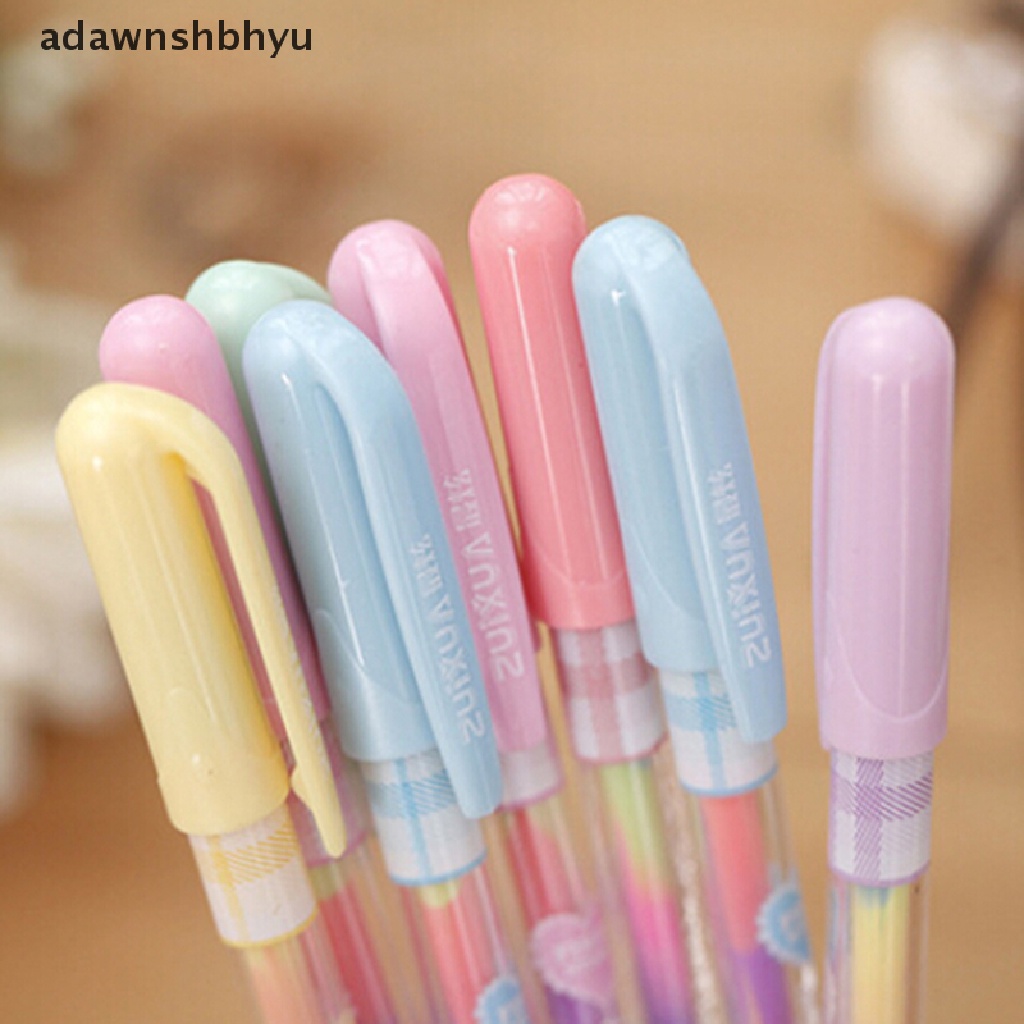 Adawnshbhyu 2pc Pulpen Stabilo Lucu Spidol Stationary Point Bolpen 6warna