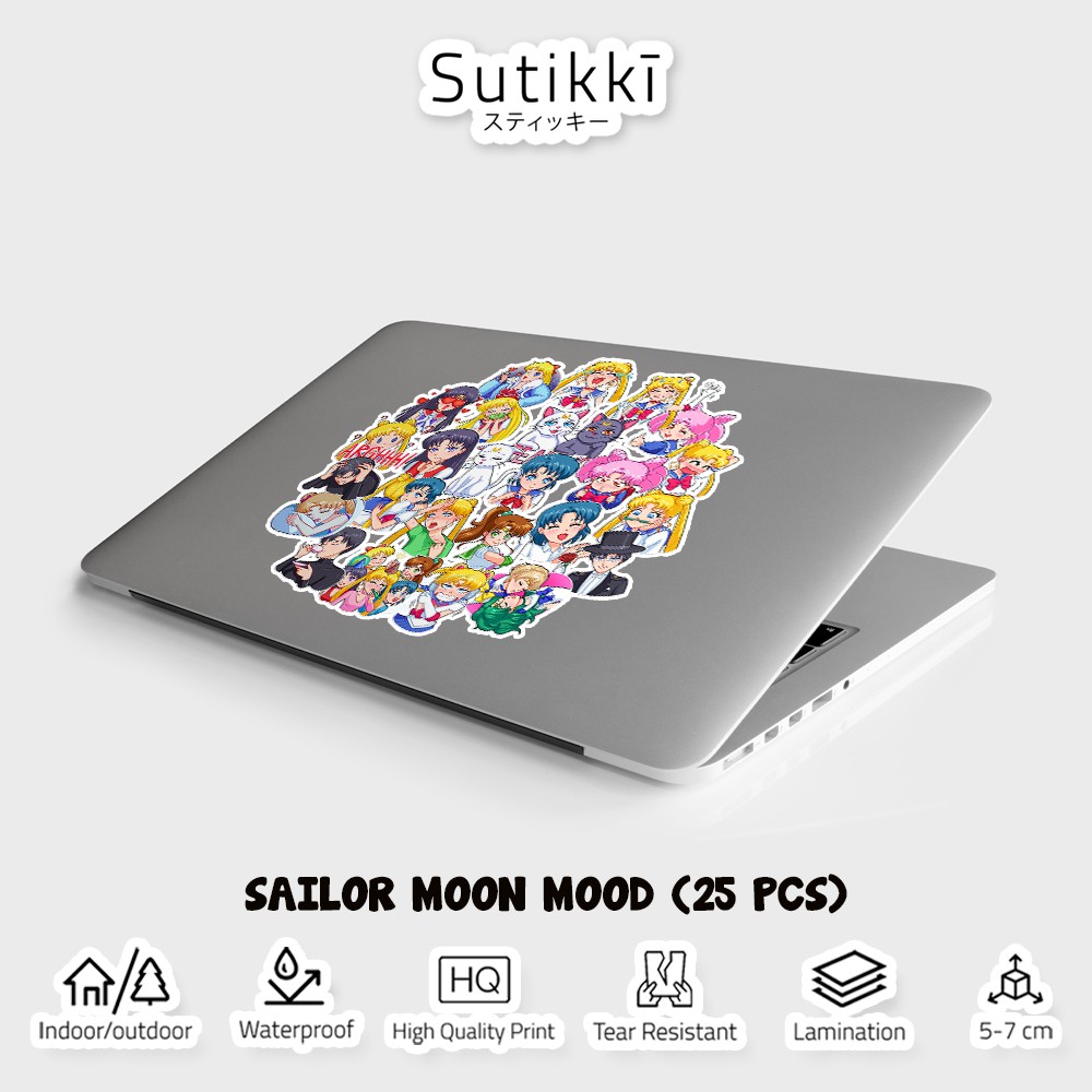 Sutikki | Sticker Pack Sailor Moon SailorMoon Stiker Anime Manga Vinyl Laptop Koper Sepeda Tumbler