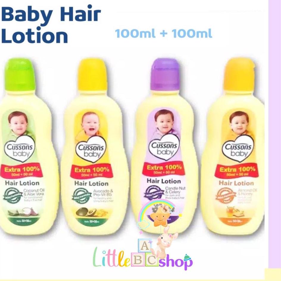 New - Cussons Baby hair lotion 100ml+100ml / Cussons hair lotion 100ml