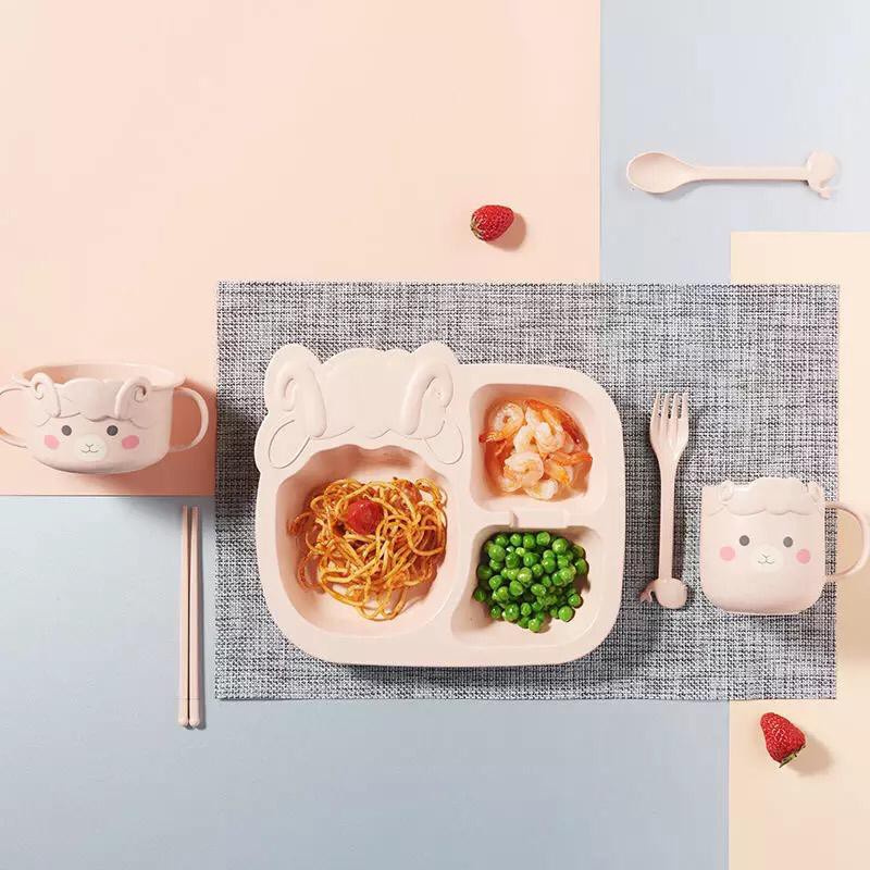 SET Tempat makan anak lengkap dan murah Perlengkapan makan anak SET piring makan anak Tableware anak