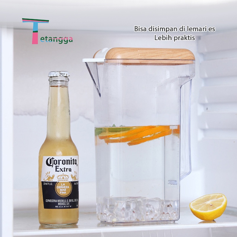 Teko Air Panas Dan Dingin set dengan Cangkir / Teko plastik Air minum Jug 1,5 Liter Besar Plastik VS