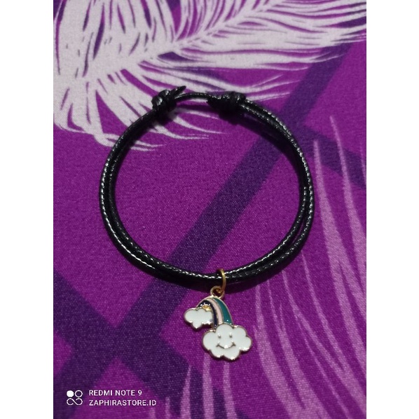 PROMO - GELANG / KALUNG TALI LIONTIN AWAN | Gelang Tali LUCU