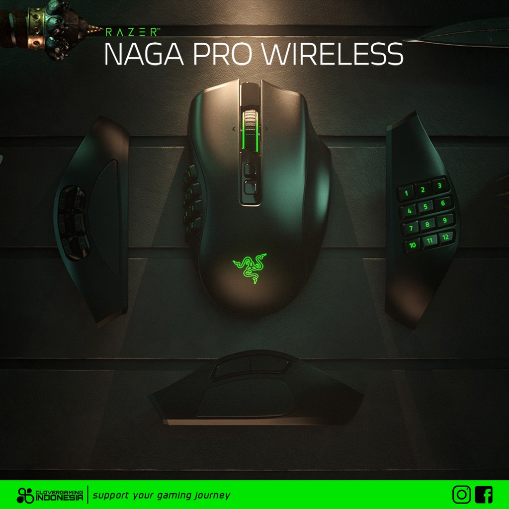 Razer Naga Pro Modular Wireless with Swappable Side Plates - Gaming Mouse