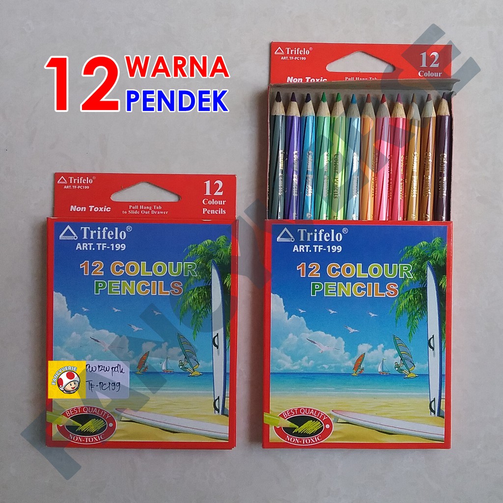 

Color Pencil 12 Warna Pendek TF-PC199 / Pensil Warna