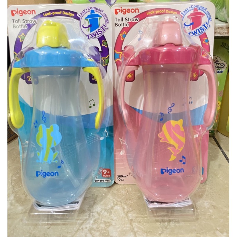 PIGEON Tall Straw Bottle 300ml / botol minum bayi