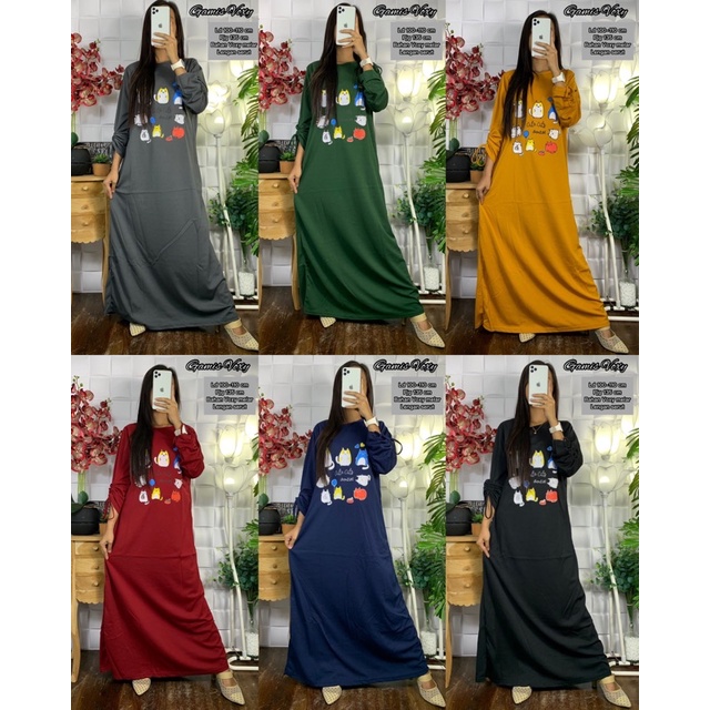 Gamis voxy lengan serut