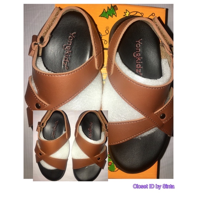 PRELOVED SANDAL ANAK LAKI LAKI/ YONGKIDZ ORIGINAL/ SIZE 26/COKLAT