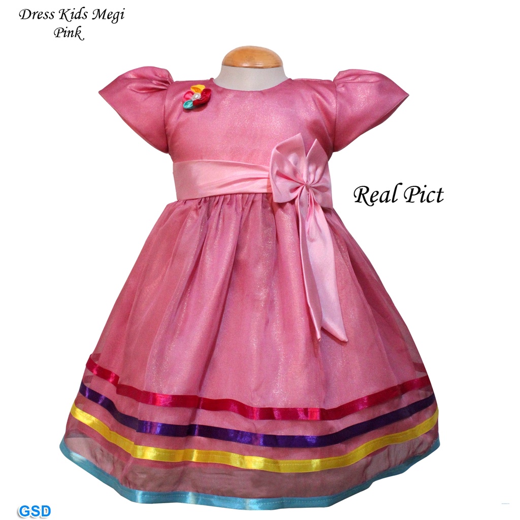 Dress Kids Megi/ Gaun Pesta Murah/ Baju Pesta Anak Premium/Casual Dress