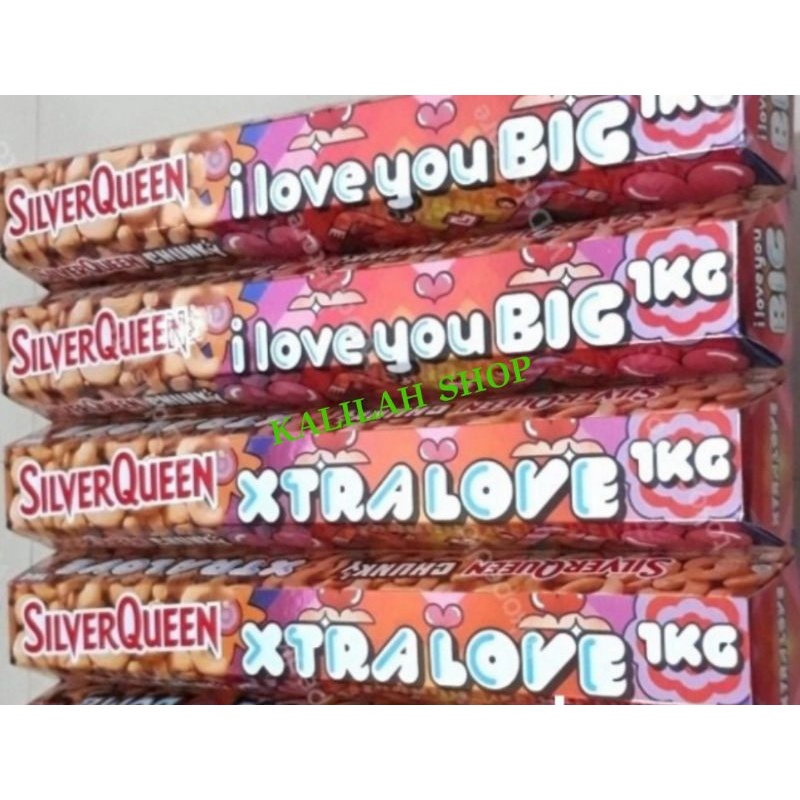 coklat silverqueen chunky bar xtralove chocolate big 1 kg