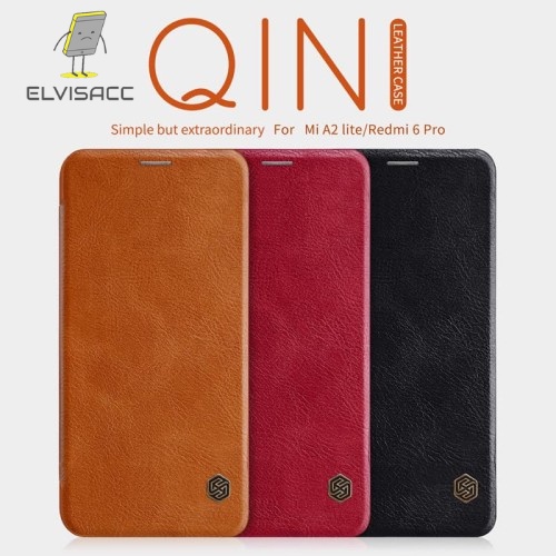 XIAOMI MI A2 LITE NILLKIN QIN LEATHER CASE ORIGINAL