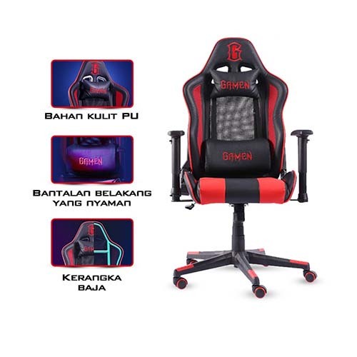 Gaming Chair GAMEN AESIR RED