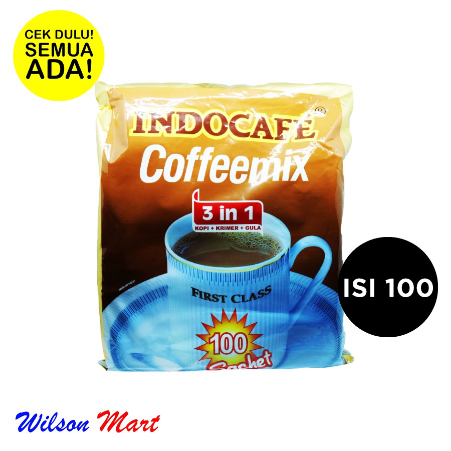 

INDOCAFE COFFEEMIX 3 IN 1 ISI 100 SACHET X 20 GRAM 2000 GRAM 2 KG BAG