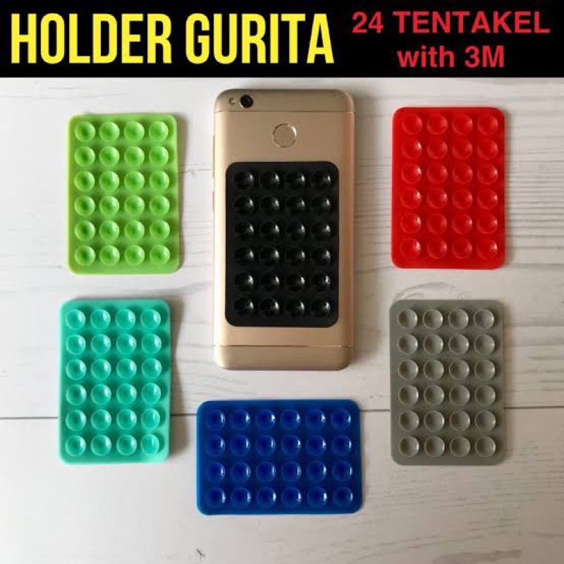 PROMO HOLDER GURITA HANDPHONE 3M TANTAKEL HP OJEK ONLINE RANDOM COLOUR