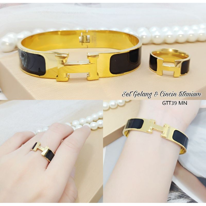 set perhiasan titanium elegan gtt39 mn READY GOLD SAJA