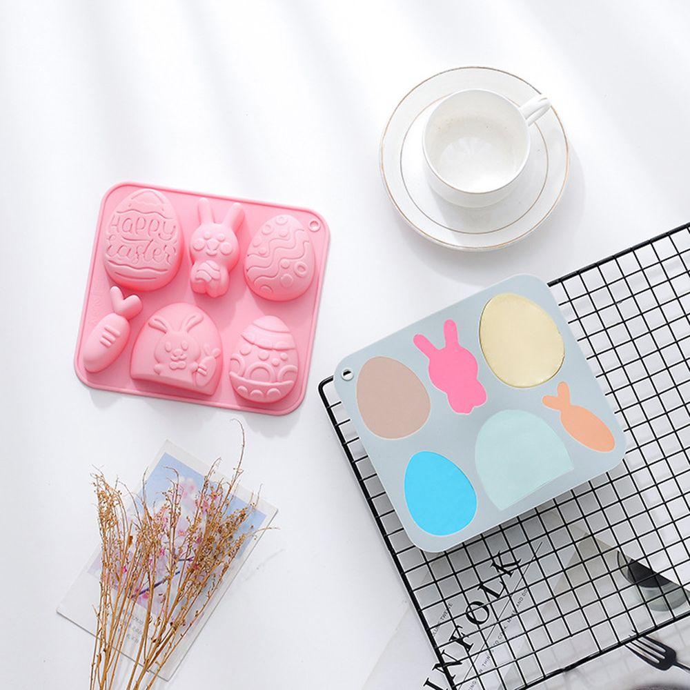 Solighter Easter Mold Rabbit Baking &amp; Pastry Tools Ice Tray Cetakan Silikon Kelinci Lucu