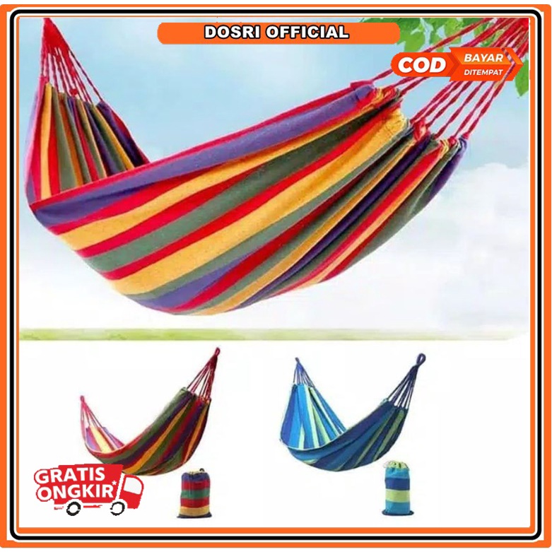 [BISA COD] Hammock Single (tempat tidur gantung) ayunan hamock piknik hiking camping aksesoris pecinta alam new