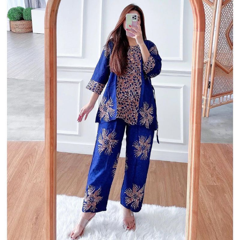 One set Batik Rayon ,Piyama Rayon ,Setelan Wanita Rayon Super-1