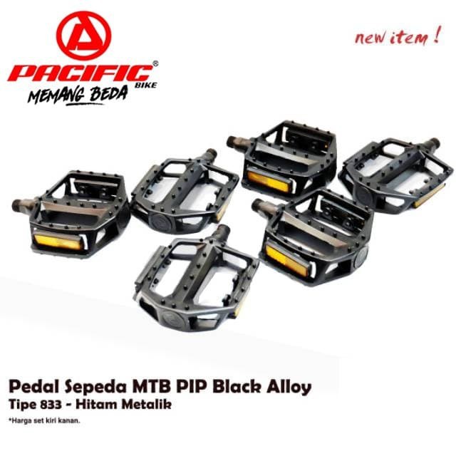 PEDAL ALLOY PREMIUM Pacific Sepeda Lipat, MTB, BMX, Fixie, Universal