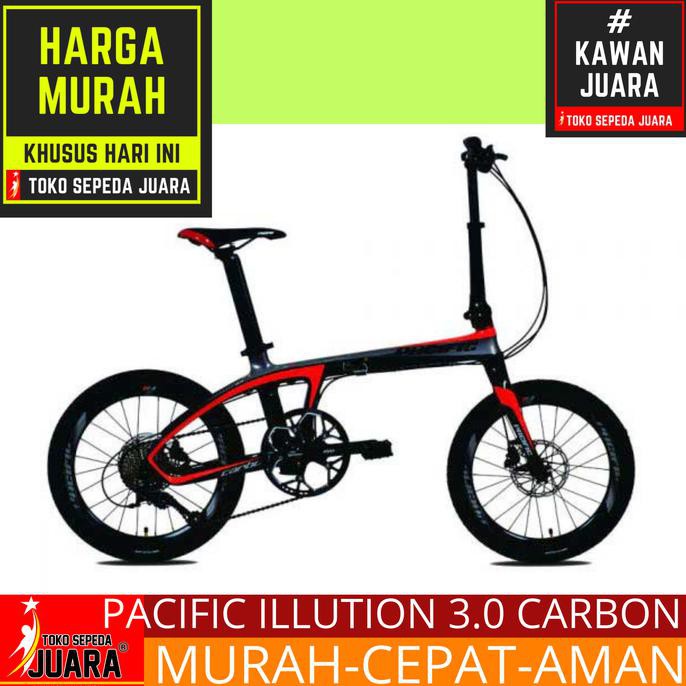 Sepeda Lipat Pacific Illution 3.0 Carbon Folding Bike 20 Inch