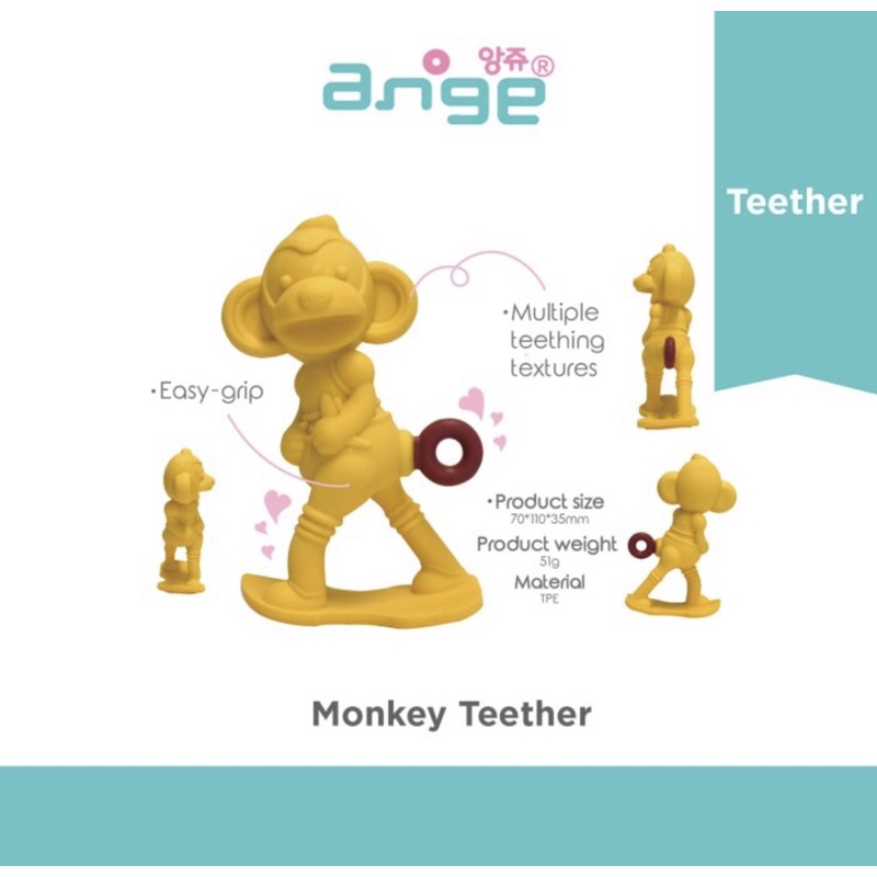 ANGE Monkey Teether - Gigitan bayi