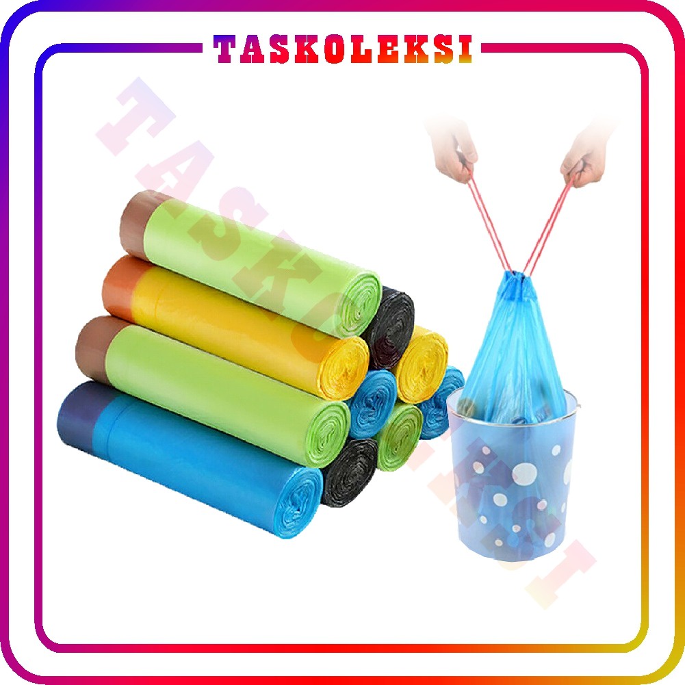 ☛TK☚ R530 Plastik Sampah Roll Kantong Plastik Sampah Roll Dengan Tali Kantong Plastik Gulung Plastik Trash