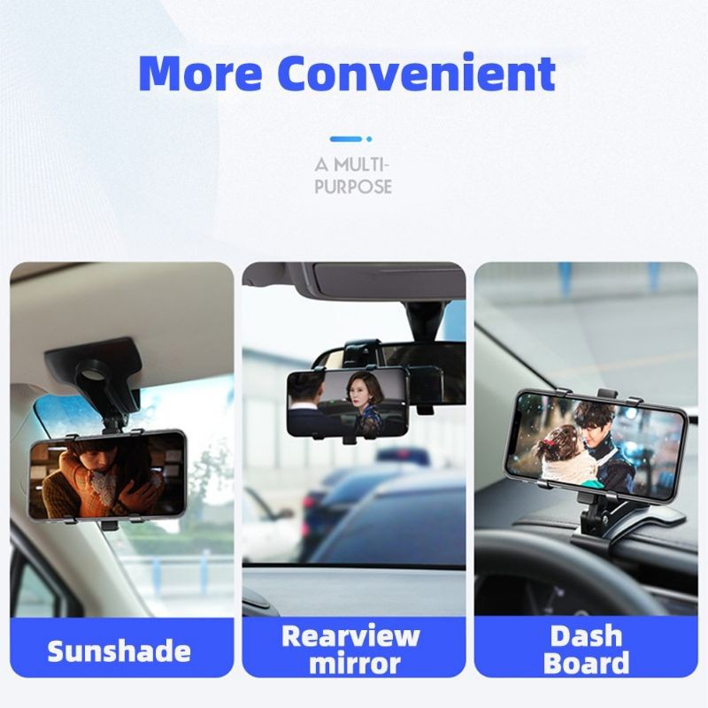 Car Holder HP Mobil Dashboard Multi Purpose 360° Car Phone Holder Smartphone